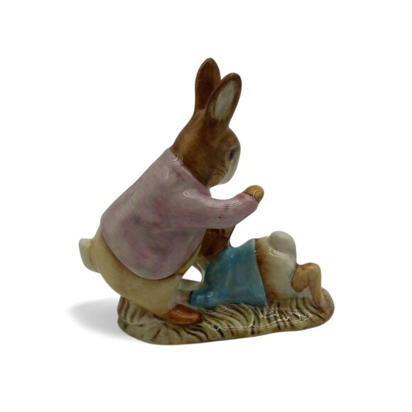 BESWICK Beatrix Potter Benjamin Bunny & Peter Rabbit Figurine England Vintage - Picture 5 of 9